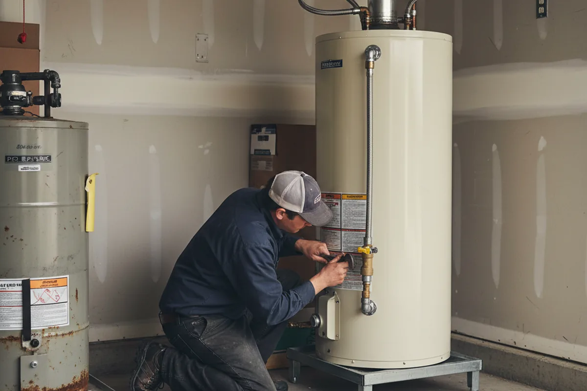 Water heater and shutoff valve replacement in Gordon